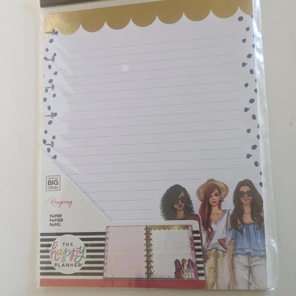 NWT Happy Planner Gold Rong Rong 24pg Classic Fashion Paper Pack Priorities NEW